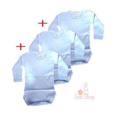 Bébé Lux Lot de 3 bodys bébé - Bleu - High Quality au meilleur prix au Maroc