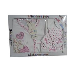 Baby Baugousse - T-Shirt + Bonnet + Léguant - TURKEY Made - rose au meilleur prix au Maroc