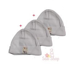 Baby Beanie Lot de 3 bonnets 100% coton au meilleur prix au Maroc