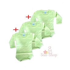 Bébé Lux Lot de 3 bodys bébé - Vert - High Quality au meilleur prix au Maroc