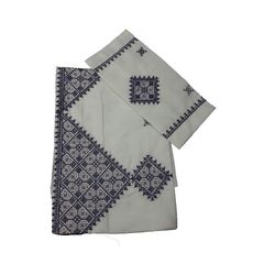 Traditional DRAPS Hande Made 100*150 CM + TAIE OREILLER 33*55 - Bleu Marine au meilleur prix au Maroc