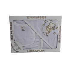 Peignoir de bain + Brosse douce pour bain bébé - Rose100% coton - Blanc au meilleur prix au Maroc