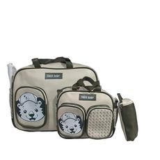Pack Bébé Sac à langer 3X1 pièces - Baby Tiger - Olive au meilleur prix au Maroc