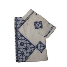 Traditional DRAPS Hande Made 100*150 CM + TAIE OREILLER 33*55 - Bleu au meilleur prix au Maroc