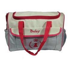 Baby Pack bébé : Baby Sac à langer 3 pièces - Rouge & Gris au meilleur prix au Maroc