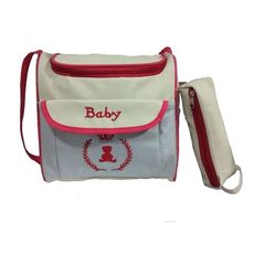 Baby Pack bébé : Baby Sac à langer 3 pièces - Rouge & Gris au meilleur prix au Maroc