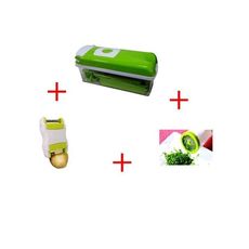 Pack de cuisine : Nicer Dicer Plus Hachoir à Herbes Rotatif plus Éplucheur à Légumes et Fruits. au meilleur prix au Maroc