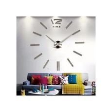 3D Horloge Murale Design Original Silver Max 3 DIY au meilleur prix au Maroc