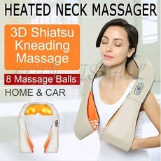 Masseur cervical chauffant Shiatsu - Coussin massant pour voiture et bureau au meilleur prix au Maroc