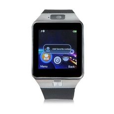 Montre connectée Bluetooth & écran tactile & carte SIM - NOIR et gris au meilleur prix au Maroc