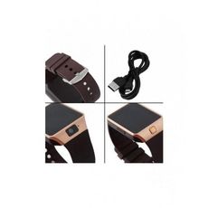 SMART Montre connectée Bluetooth & écran tactile & carte SIM - Marron au meilleur prix au Maroc