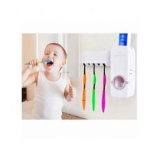 Distributeur Automatique Dentifrice avec Porte Brosse à Dent Collé au Mur au meilleur prix au Maroc