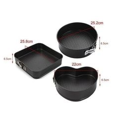 Moule à cake en forme de 3 pcs la nouvelle qualité au meilleur prix au Maroc