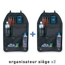 Rangement dossier de siège x2 - 6 poches au meilleur prix au Maroc