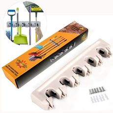 Cuisine Organisateur 5 Position Mur Monté Support De Stockage De Conservation pour Vadrouille Brosse Balai Vadrouilles Cintre ABS Accueil Organisateur au meilleur prix au Maroc