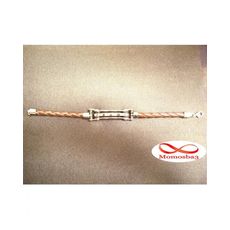 Bracelet cuir MARRON et acier inoxydable au meilleur prix au Maroc