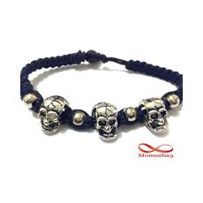 Bracelet Fil Avec 3 Têtes de mort - Unisex au meilleur prix au Maroc