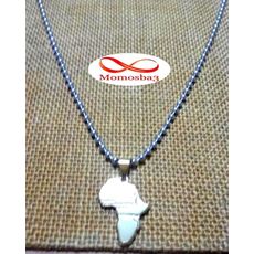 Chaine Maille Boule + Pendentif Afrique Plaqué Or DORE - Acier Inoxydable au meilleur prix au Maroc