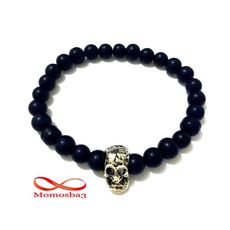 Agate noir avec pendentif Tête De Mort au meilleur prix au Maroc