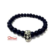 Agate noir avec pendentif Tête De Mort au meilleur prix au Maroc