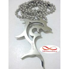 Chaine Avec Pendentif Dauphin Argenté En Acier Inoxydable au meilleur prix au Maroc