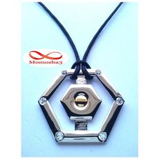 Collier Avec Pendentif Argenté + DORE - 6 Pierres au meilleur prix au Maroc