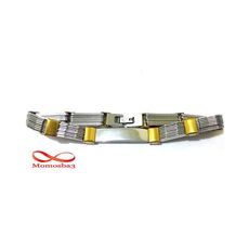 Bracelet Avec Plaque En Acier Inoxydable Pour Homme - Argent + DORE au meilleur prix au Maroc