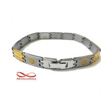 Bracelet Avec Plaque En Acier Inoxydable Pour Homme - Argent + DORE au meilleur prix au Maroc