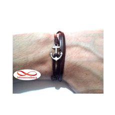 Bracelet Ancre Marine Cuir MARRON au meilleur prix au Maroc