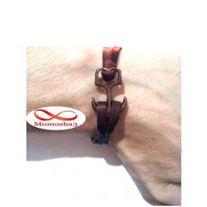 Bracelet Ancre Marine Cuir MARRON au meilleur prix au Maroc