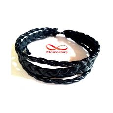Bracelet En Cuir Tressé Noir - Unisex au meilleur prix au Maroc