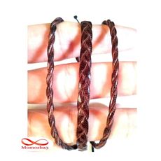 Bracelet Homme Cuir Tressé MARRON au meilleur prix au Maroc