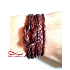 Bracelet Homme Cuir Tressé MARRON au meilleur prix au Maroc