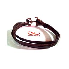 Bracelet Ancre Marine Cuir MARRON au meilleur prix au Maroc