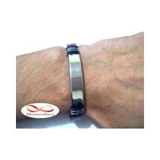 Bracelet En Acier Inoxydable + Cuir Grenat (Réglable) au meilleur prix au Maroc