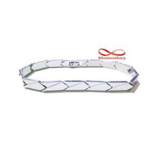 Bracelet En Acier Inoxydable Argenté Unisex Réglable au meilleur prix au Maroc