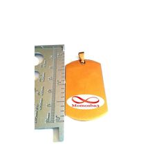 Chaine maille boule + Plaque militaire DORE - Acier inoxydable au meilleur prix au Maroc