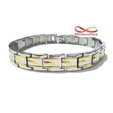 Bracelet En Acier Inoxydable Et Plaqué Or - Argenté + DORE au meilleur prix au Maroc