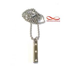 Chaîne En Acier Inoxydable Pendentif Plaque Avec 3 pierres au meilleur prix au Maroc