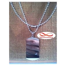 Chaine maille boule + Plaque militaire - Acier inoxydable au meilleur prix au Maroc