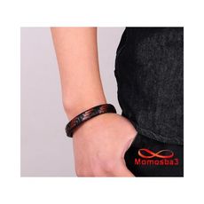 Bracelet Cuir Noir Et MARRON Avec Fermoir Magnétique En Acier De Titane au meilleur prix au Maroc