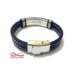 Bracelet En Acier Inoxydable + Cuir Noir (Réglable) au meilleur prix au Maroc