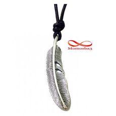 Collier Cuir MARRON Réglable Avec Pendentif Plume - Unisex au meilleur prix au Maroc