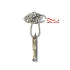 Chaîne En Acier Inoxydable Pendentif Plaque Avec 3 pierres au meilleur prix au Maroc