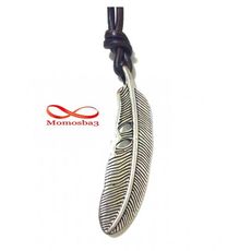 Collier Cuir MARRON Réglable Avec Pendentif Plume - Unisex au meilleur prix au Maroc