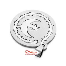 Chaîne En Acier Inoxydable Argenté Avec Pendentif Croissant au meilleur prix au Maroc