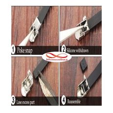 Bracelet En Acier Inoxydable Et Silicone (Réglable) au meilleur prix au Maroc