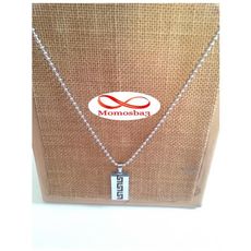 Chaine Avec Pendentif Plaque Argenté En Acier Inoxydable Unisex au meilleur prix au Maroc