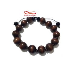 Agate Bois MARRON Avec Cordon Réglable - Unisex au meilleur prix au Maroc