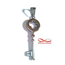 Pendentif Clé Avec Pierres En Acier Inoxydable Argenté au meilleur prix au Maroc